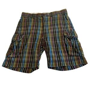Polo Ralph Lauren Mens 38 Plaid Cargo Shorts Multicolor Cotton 8LGPL6349